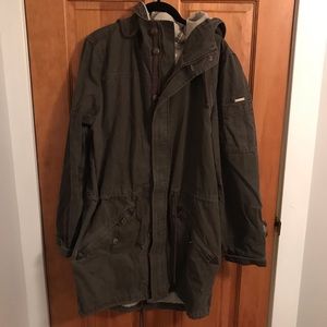 Hooded canvas utility jacket